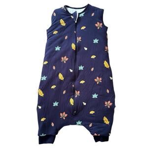 Kyte Baby Sleep Sack Walker 2.5 Tog Bamboo Foliage Collection Blue Leaves Size M